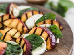 Grilled Eggplant & Peach Caprese Salad Recipe on Food52