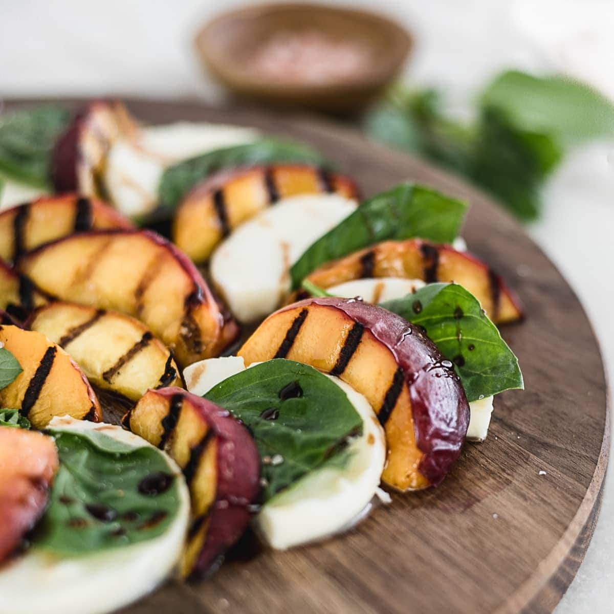 Grilled Eggplant and Peaches recipe