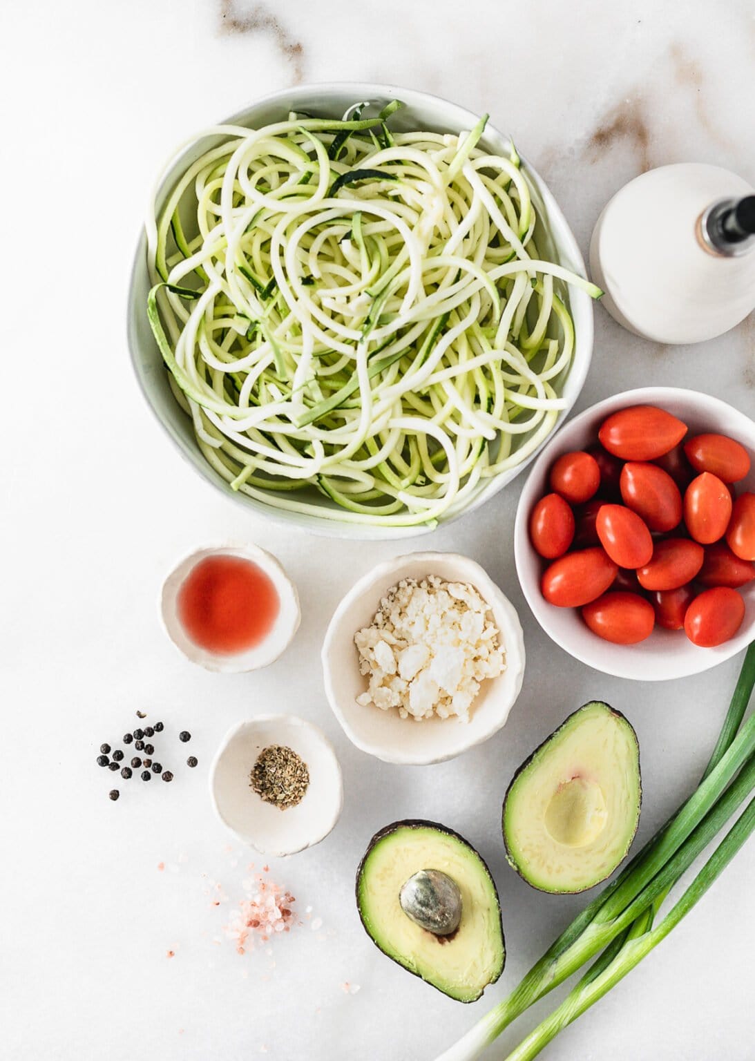 Easy Avocado Tomato Zucchini Salad with Feta Lively Table
