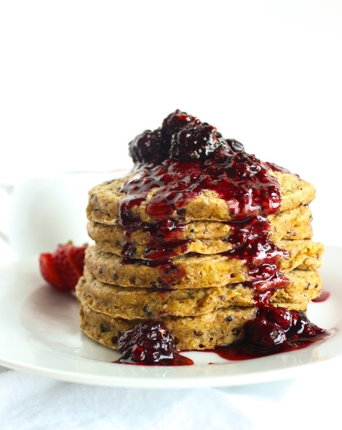 Gluten Free Quinoa Pancakes With Easy Berry Compote Lively Table