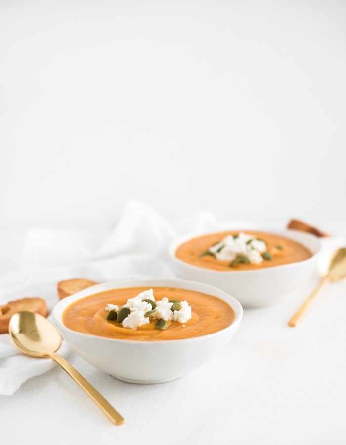 healthy roasted butternut squash soup