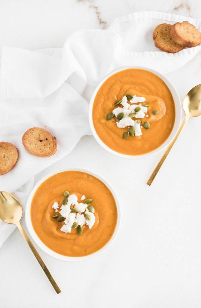 healthy roasted butternut squash soup