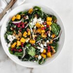 Butternut squash kale spinach salad