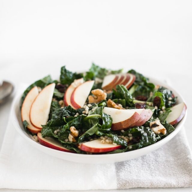 Fall Kale Salad With Apples, Pears and Lively Table
