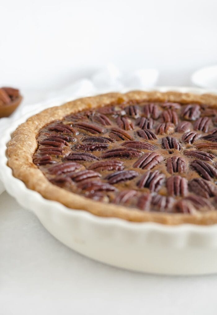 The best whole wheat pie crust with pecan filling.