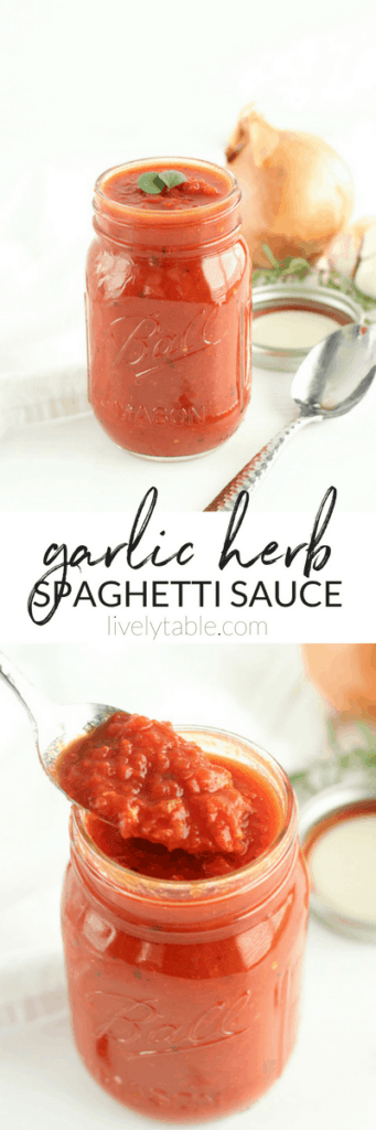 Garlic Herb Spaghetti Sauce - Lively Table