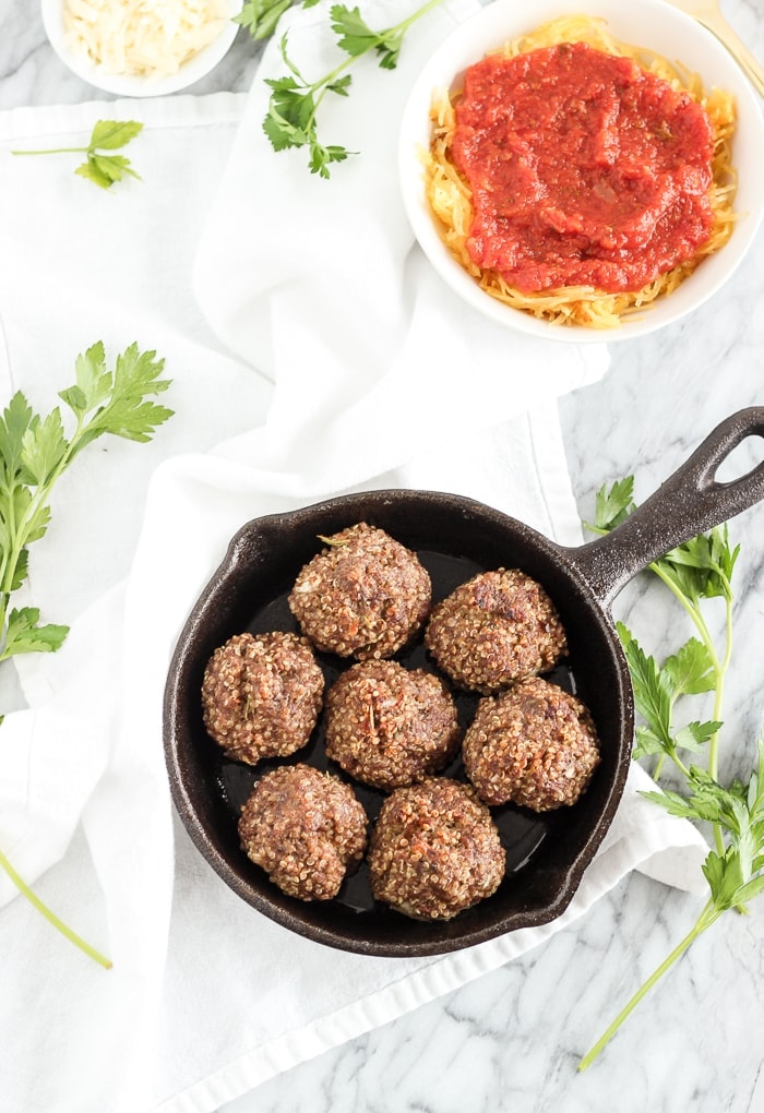 Gluten Free Beef & Quinoa Meatballs - Lively Table