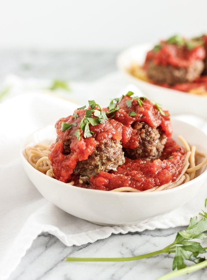 Gluten Free Italian Beef Quinoa Meatballs - Lively Table