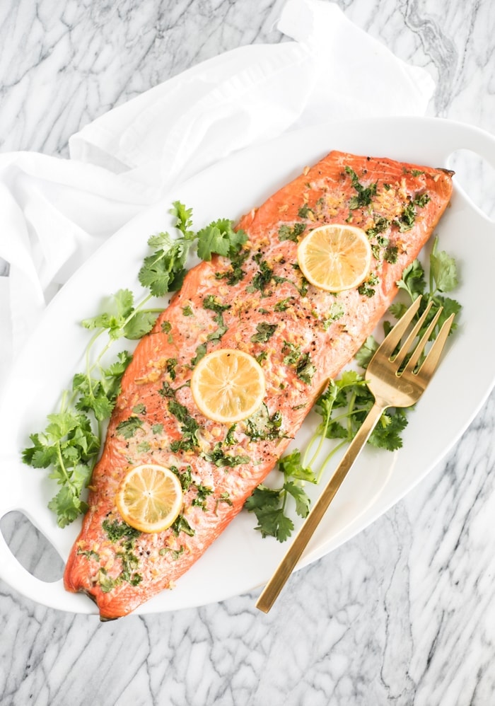 the best garlic cilantro salmon