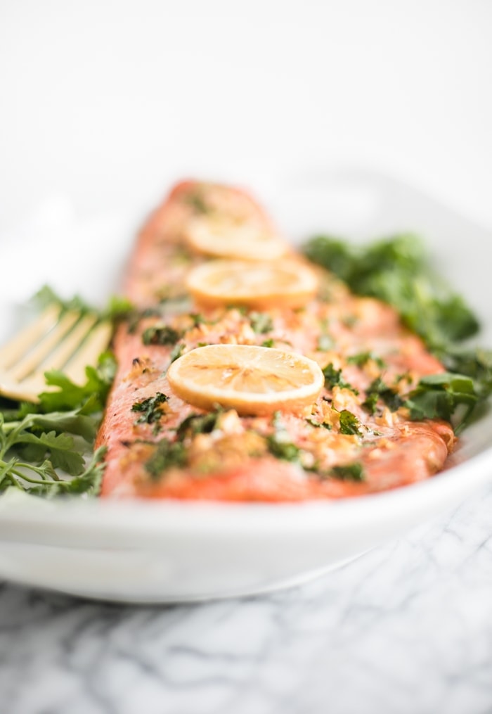 the best garlic cilantro salmon