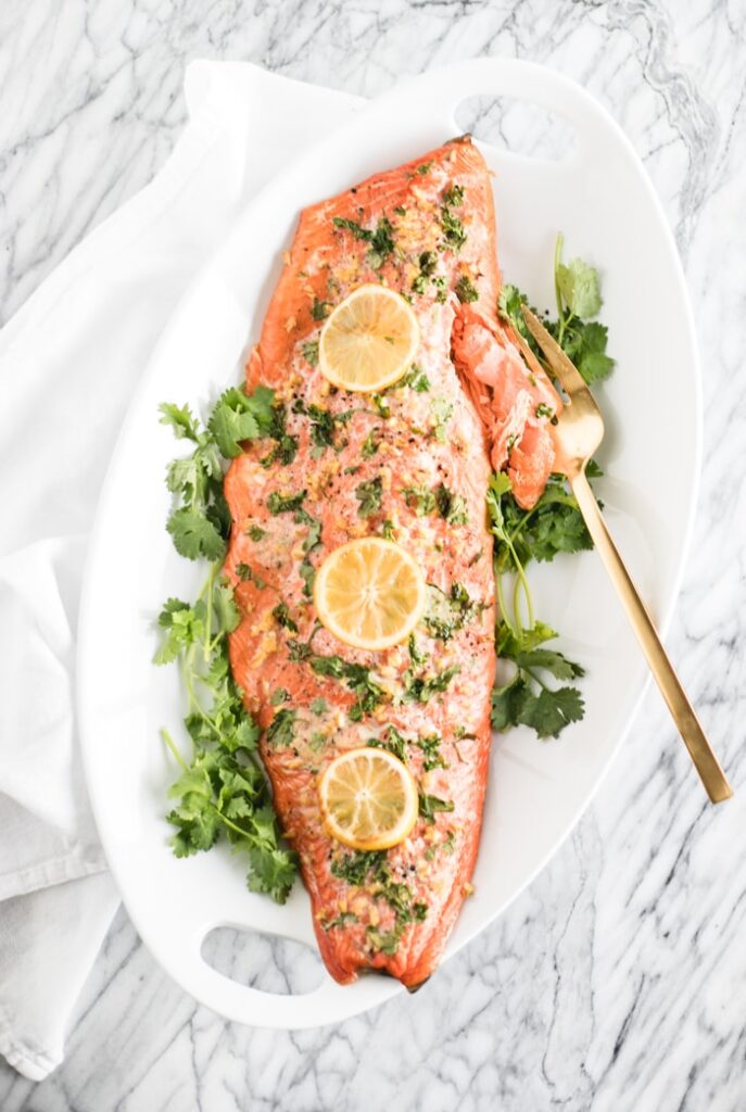 the best garlic cilantro salmon