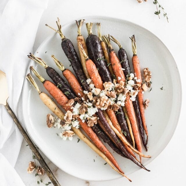 Maple Dijon Roasted Carrots with Goat Cheese and Walnuts Lively Table