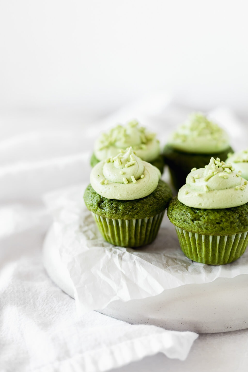 Mini Matcha Cupcakes - Lively Table