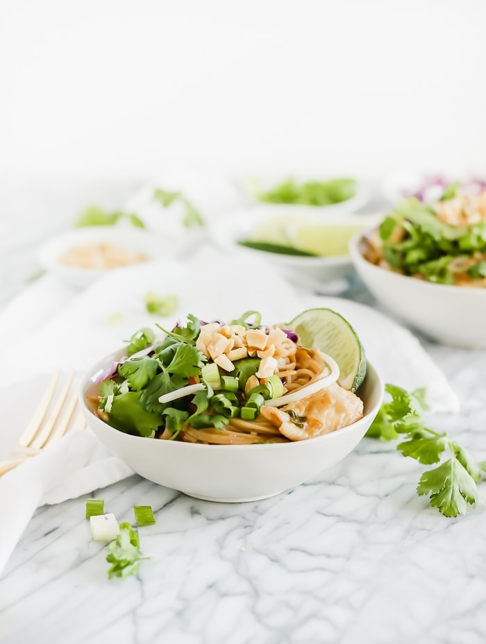 healthy chicken pad thai