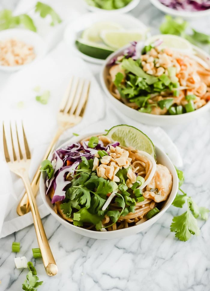 healthy chicken pad thai