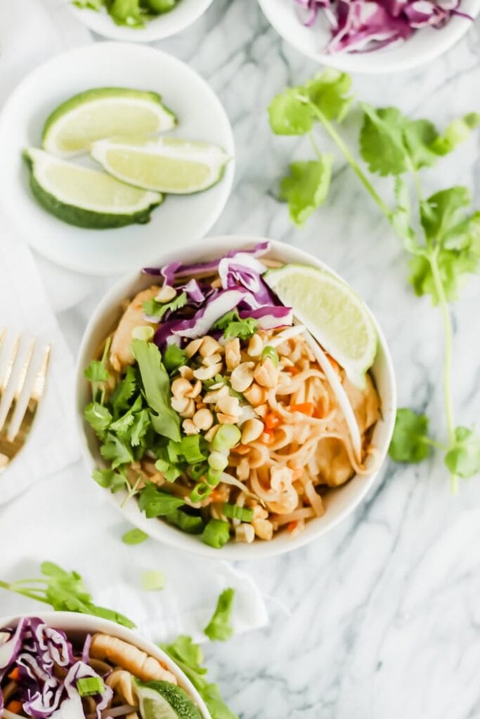 healthy chicken pad thai