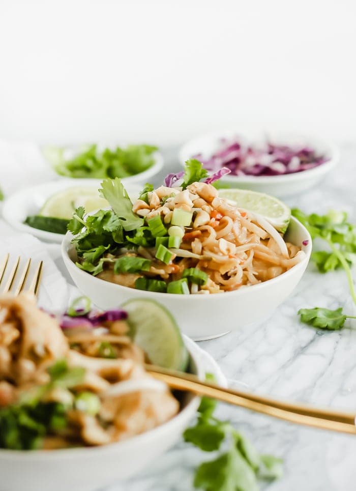 healthy chicken pad thai