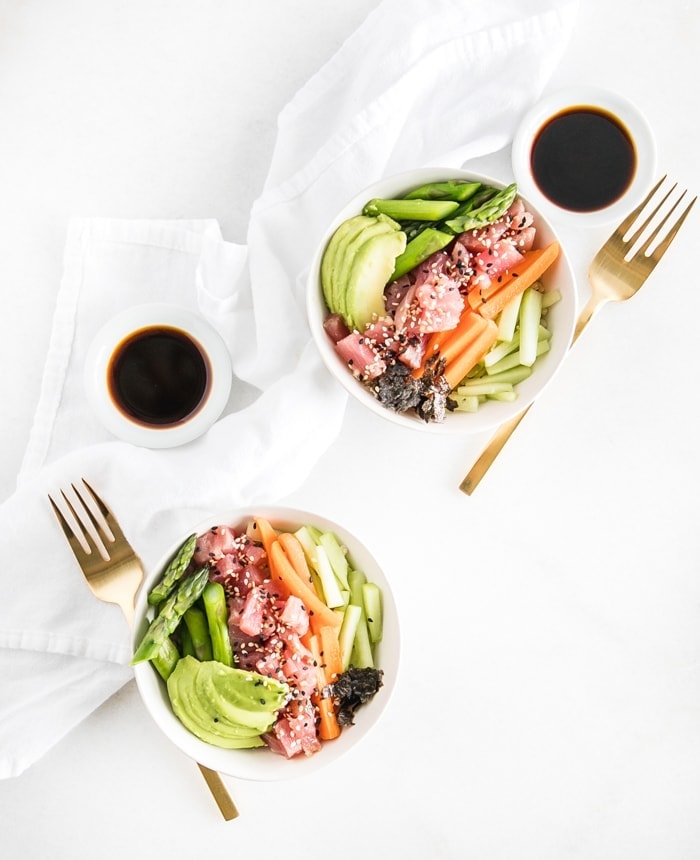 brown rice sushi bowls