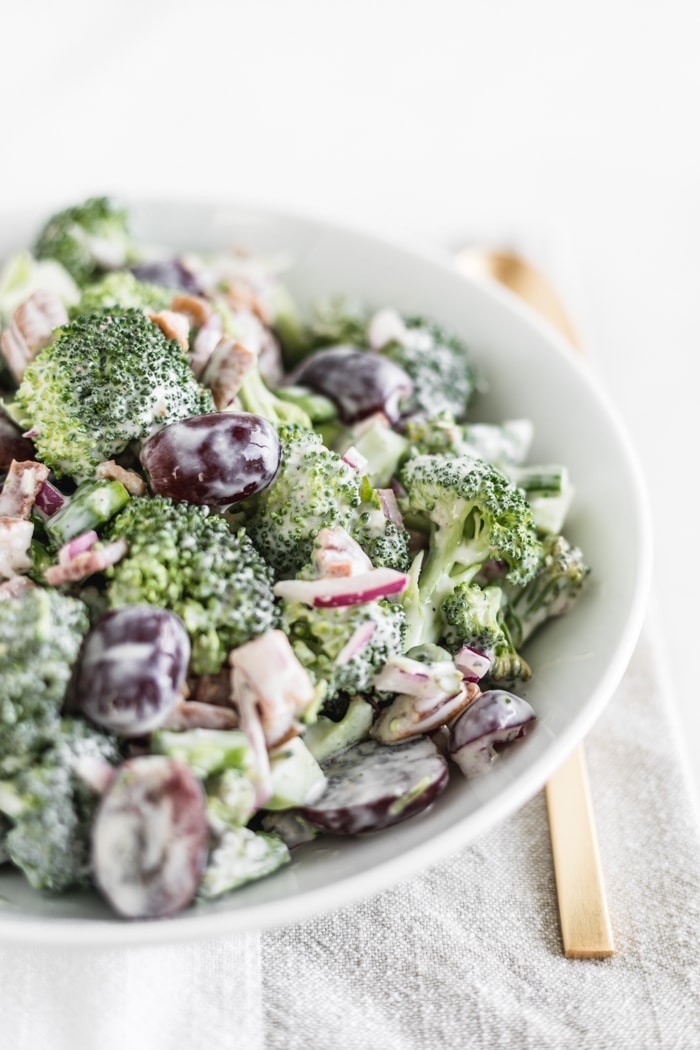 Healthy No-Mayo Broccoli Salad