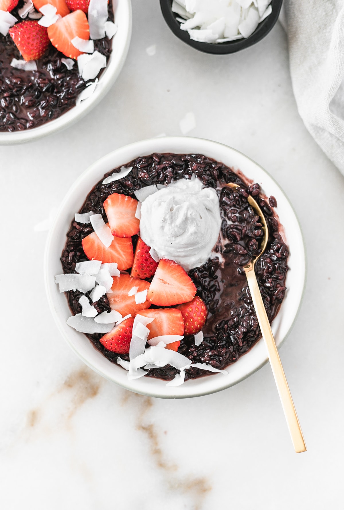 Vegan Coconut Black Rice Breakfast Porridge - Lively Table