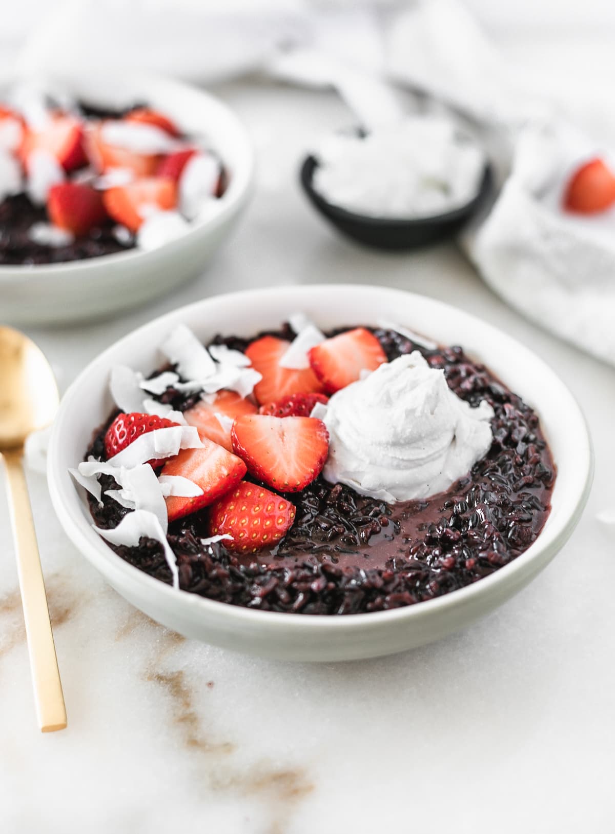 Vegan Coconut Black Rice Breakfast Porridge - Lively Table