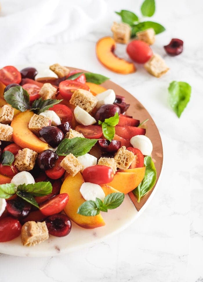 stone fruit panzanella salad