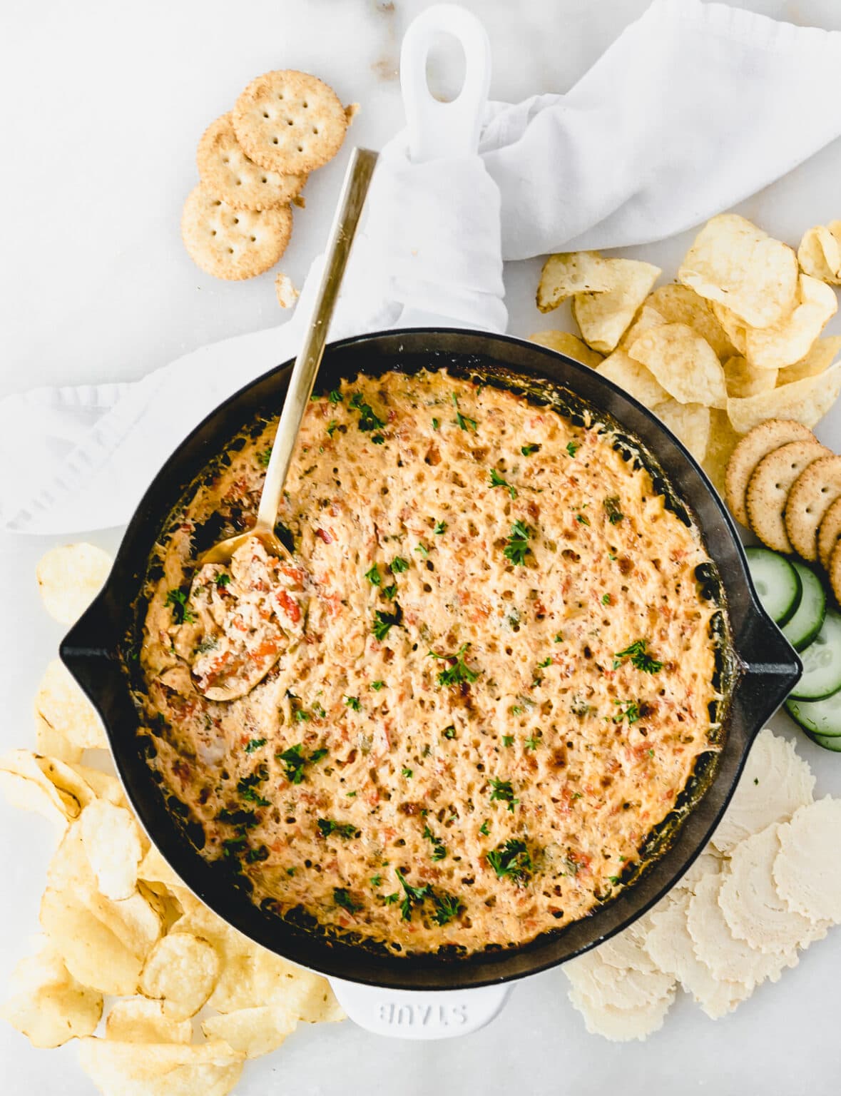 Healthier Hot Red Pepper Crab Dip - Lively Table