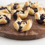 Blueberry brie puff pastry bites