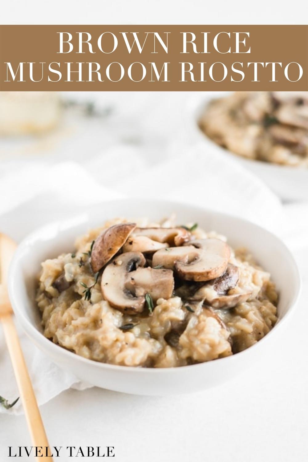Healthy Mushroom Risotto