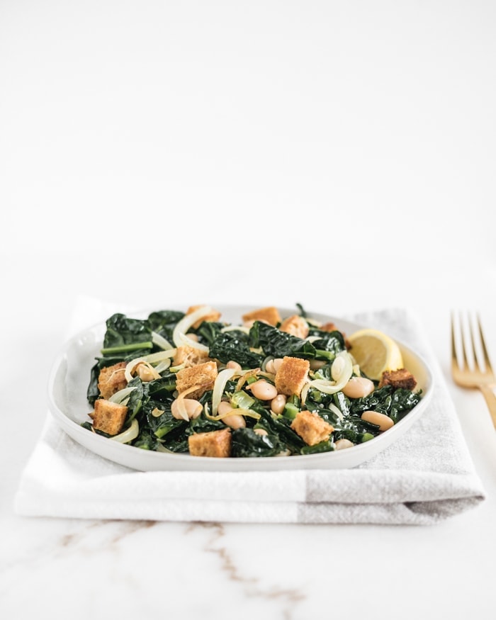 Warm White Bean Kale Salad