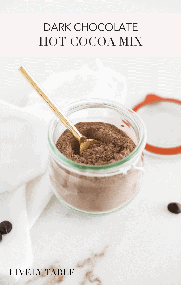 Homemade Dark Chocolate Hot Cocoa Mix Lively Table