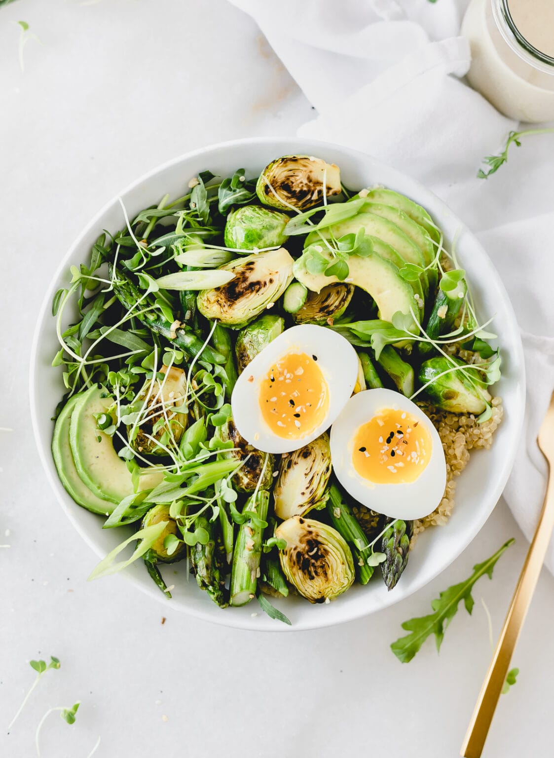 Spring Greens Grain Bowl with Soft Boiled Egg Lively Table