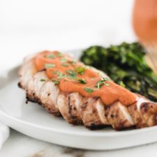 Grilled Chicken with Homemade Romesco Sauce -image