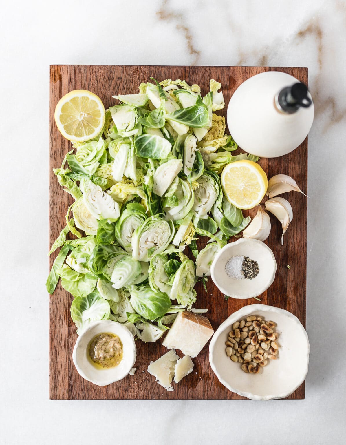 Lemon Parmesan Shaved Brussels Sprouts - Lively Table