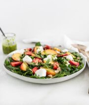 Strawberry Peach Salad with Burrata - Lively Table