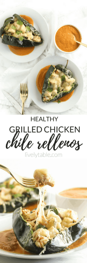 Grilled Chicken Chile Rellenos - Lively Table