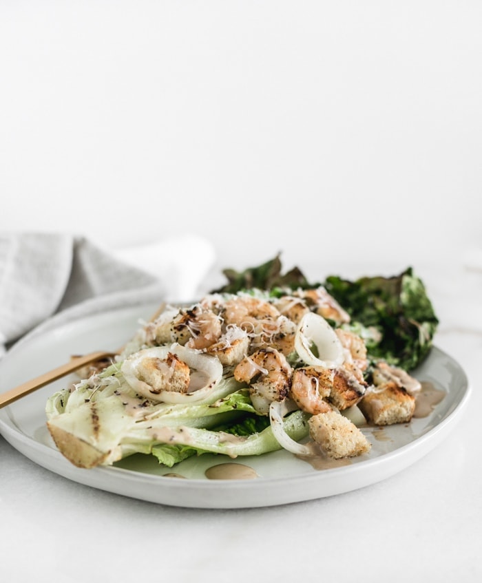 Grilled Caesar Salad With Shrimp
