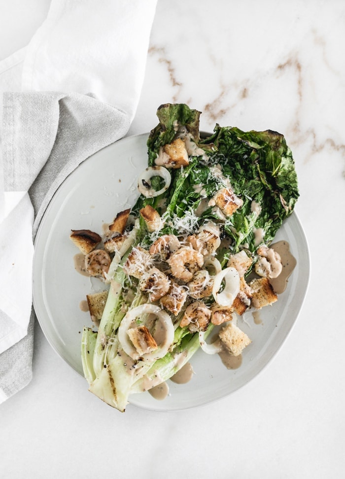 Grilled Caesar Salad With Shrimp