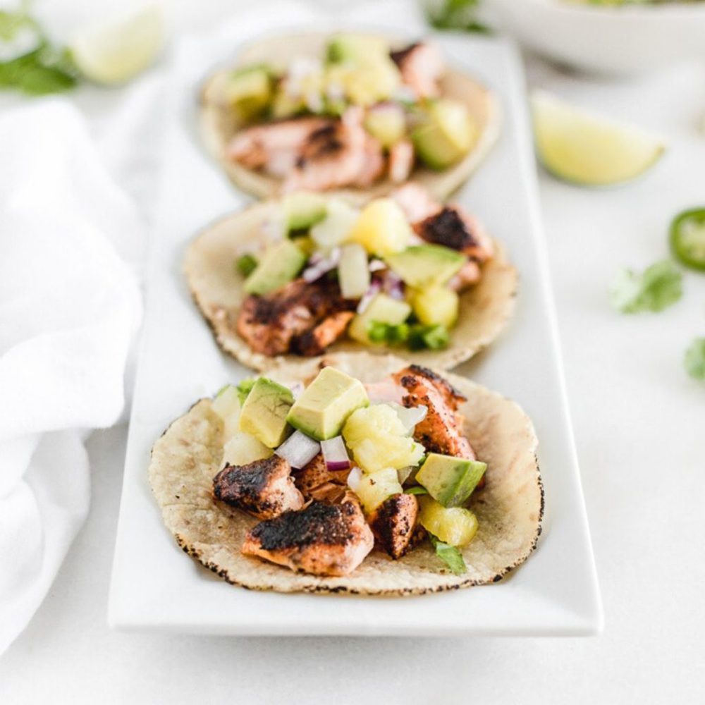Blackened Salmon Tacos with Pineapple Salsa Lively Table