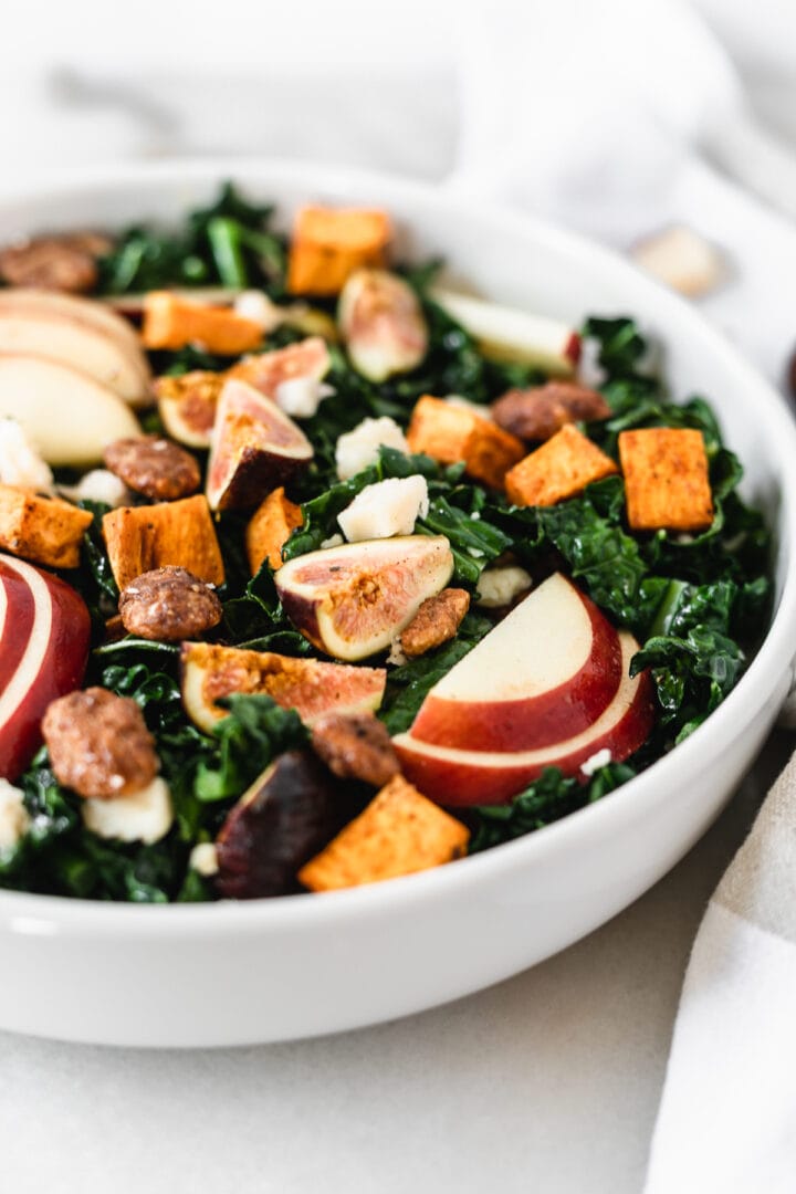 Warm Fall Harvest Kale Salad Lively Table
