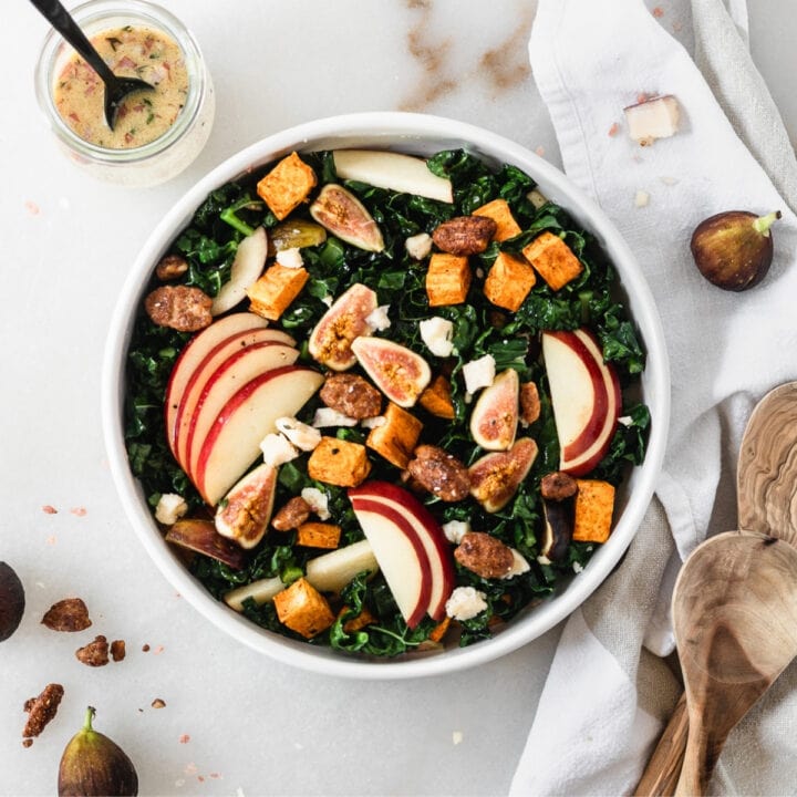 Warm Fall Harvest Kale Salad - Lively Table