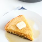 This lightened up skillet cornbread is a must-have recipe for cold weather. It goes great with soups, beans, or in your Thanksgiving stuffing, and it's so simple to make! (vegetarian)