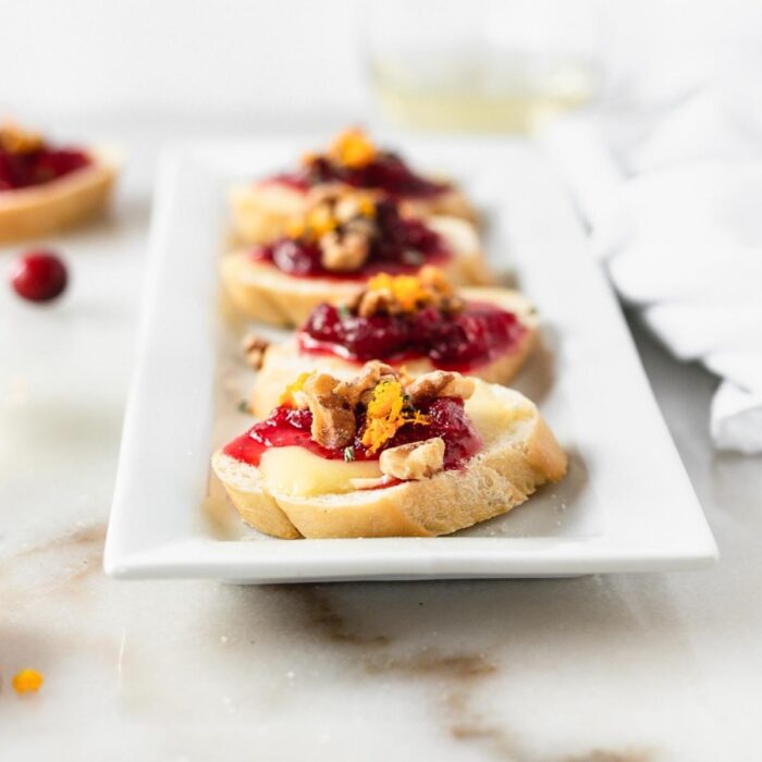 Easy Cranberry Brie Crostini Lively Table