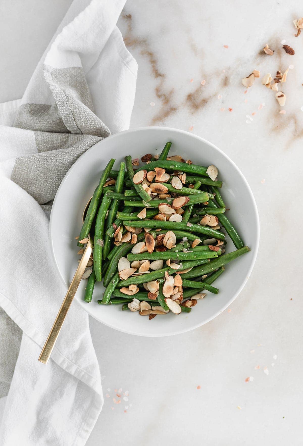 easy green beans almondine