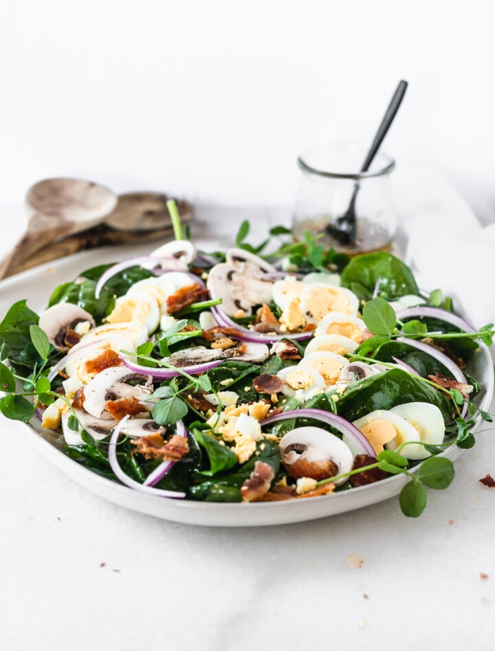 Spinach Salad with Warm Bacon Dressing - Lively Table