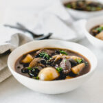 slow cooker rosemary red wine mushroom beef stew