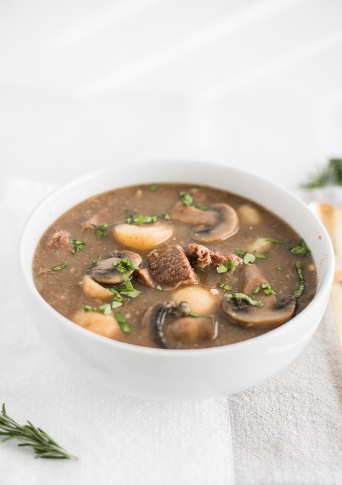 Slow Cooker Rosemary Red Wine Mushroom Beef Stew Lively Table