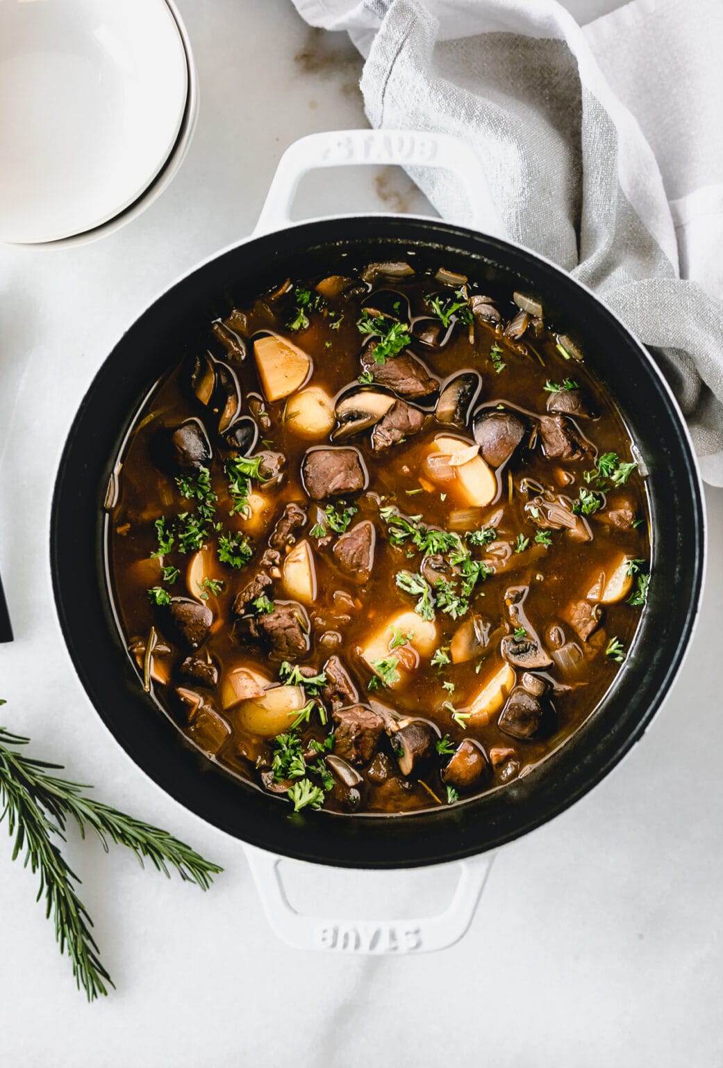 Rosemary Red Wine Mushroom Beef Stew Lively Table