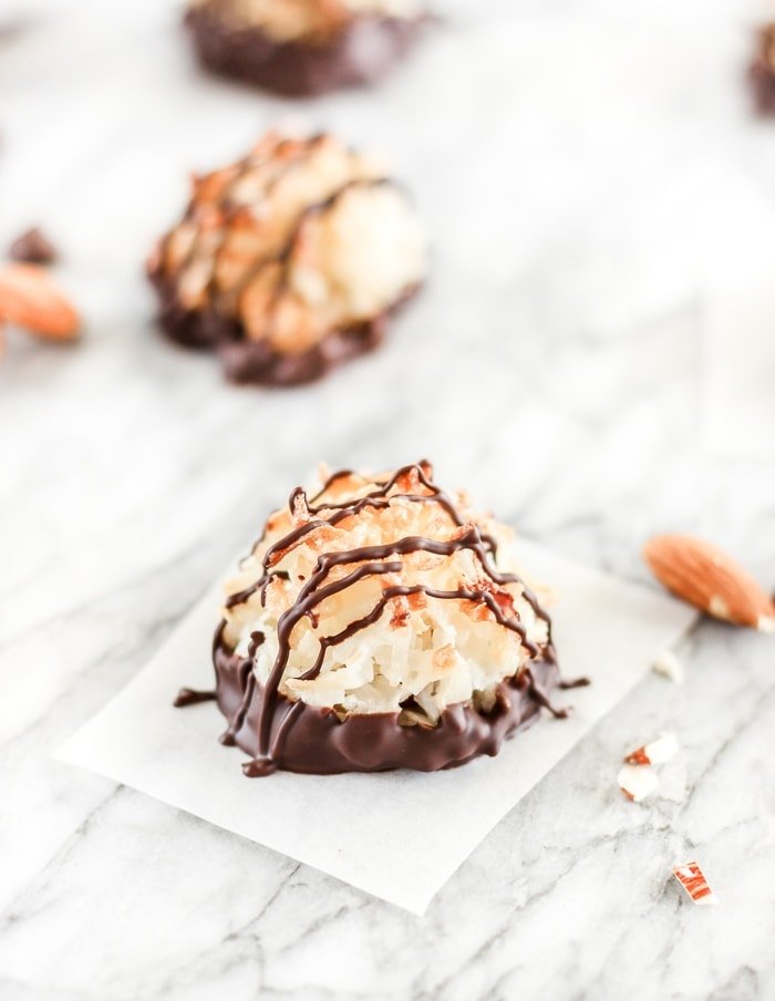 Easy Almond Joy Coconut Macaroons - Lively Table