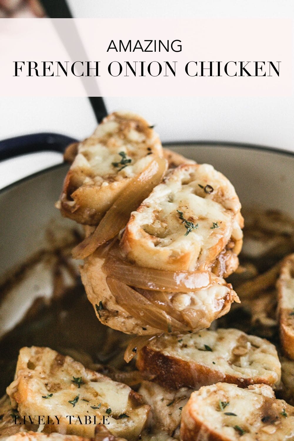 The BEST One Pot French Onion Chicken - Lively Table